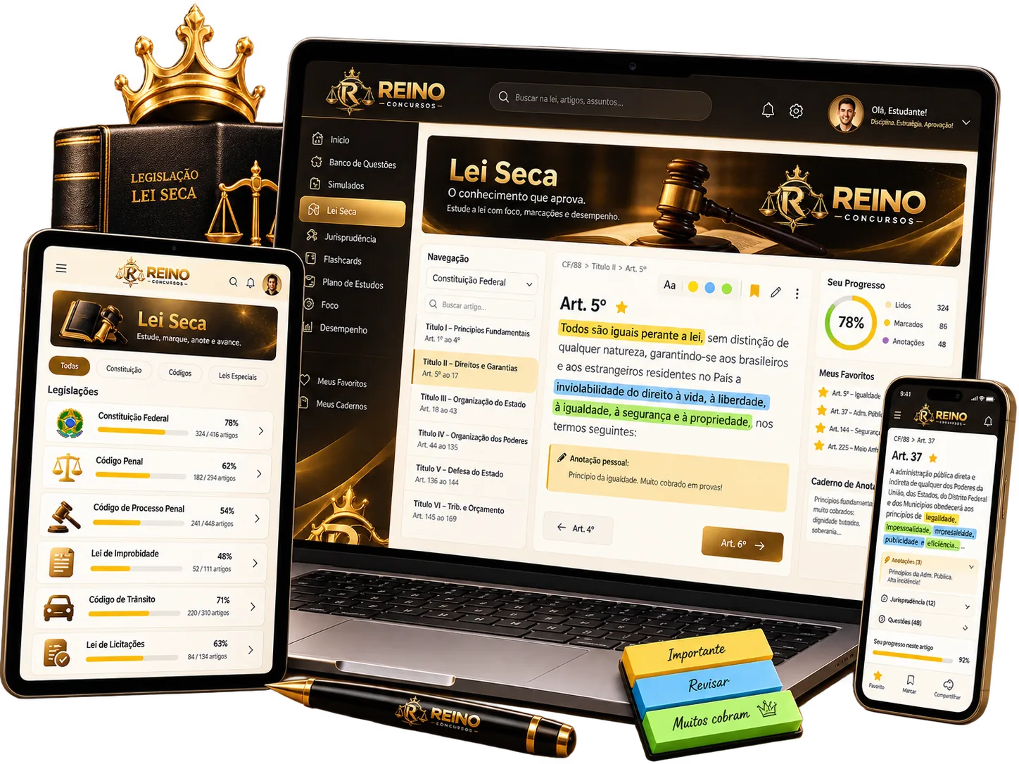 Mockup Lei Seca Reino Concursos